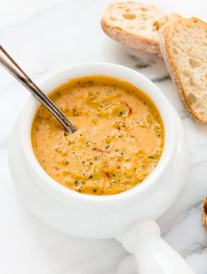 Best Ever Vegan Creamy Broccoli Cheese Soup