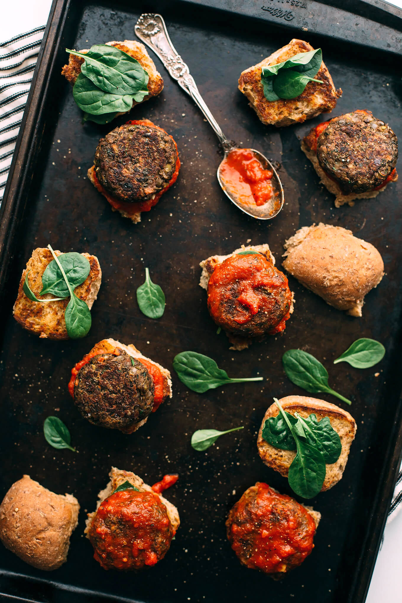 Vegan Lentil-Mushroom Meatball Sliders + A Giveaway of YumUniverse Pantry to Plate