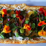 Purple Spring Onion and Golden Tomato Tart