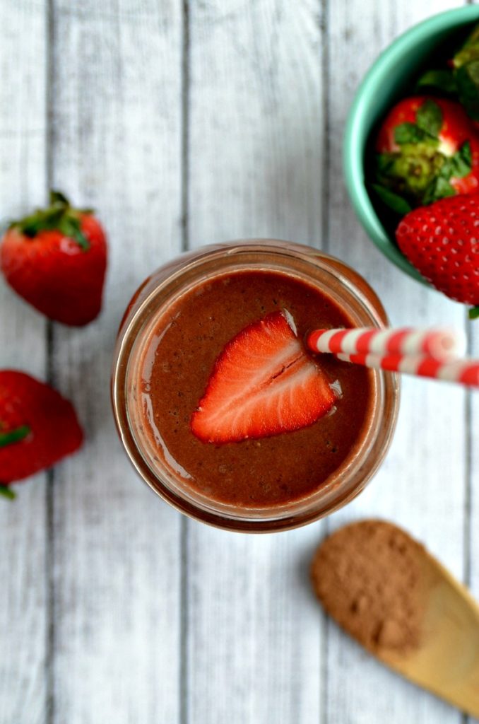 chocolate covered strawberry smoothie