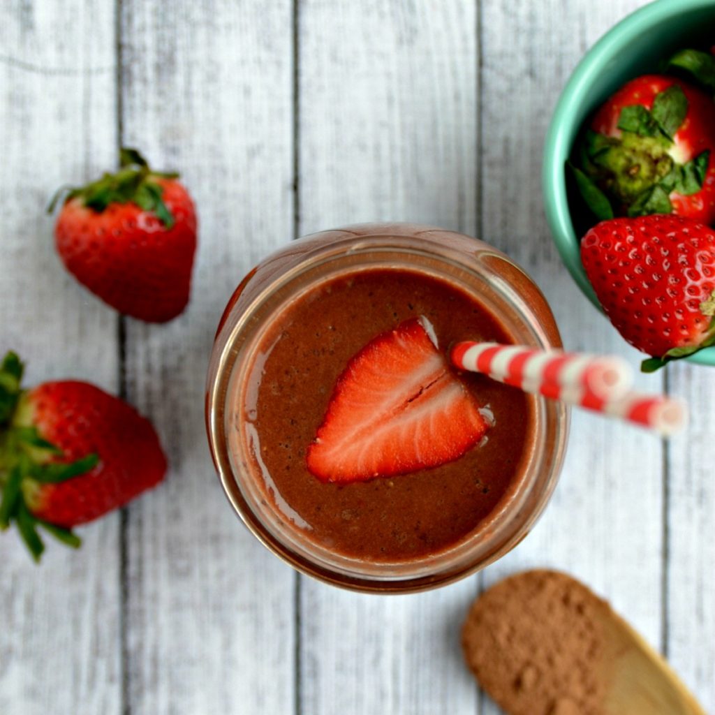 chocolate covered strawberry smoothie