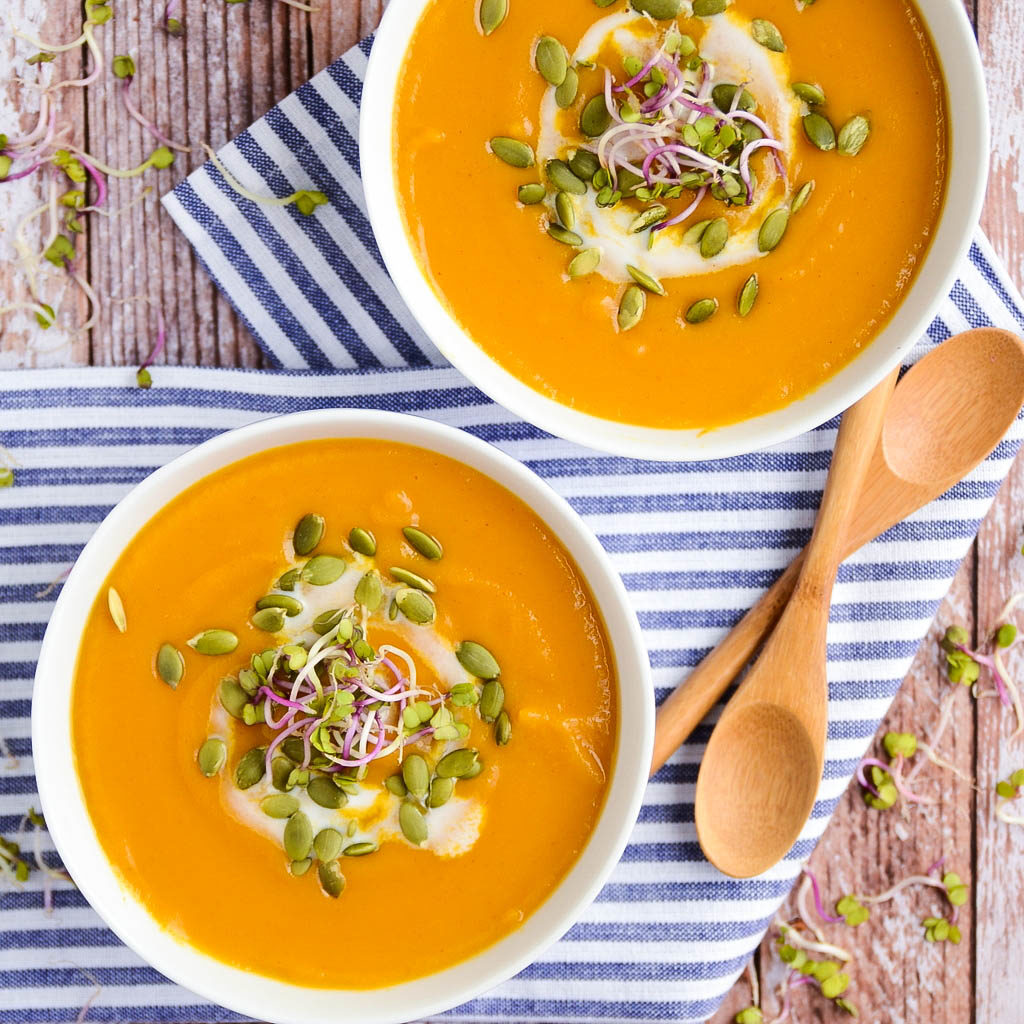 Butternut Squash and Sweet Potato Soup | Amazing First Date Dinner Recipes | dinner date ideas at home