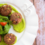 Black Bean Balls + Avocado-Cilantro Cream