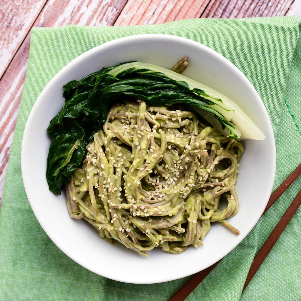 Creamy Sesame and Avocado Soba Noodles