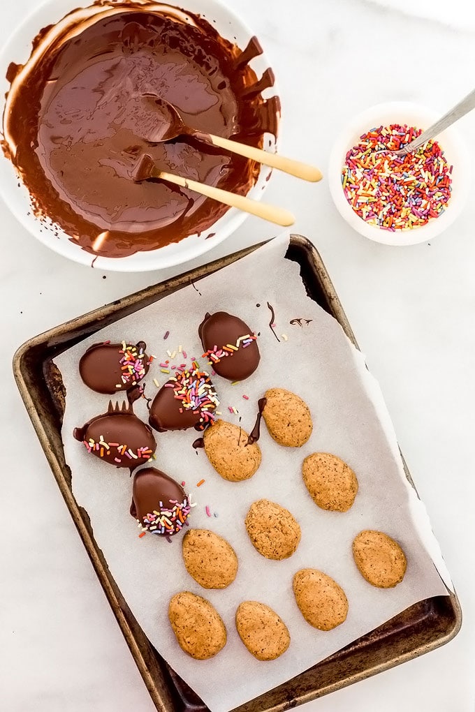 Vegan Peanut Butter Eggs Dipped in Chocolate