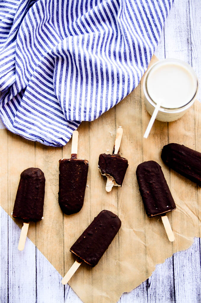 Chocolate-Covered Ice Cream Bars | vegan, paleo, gluten-free