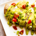 Portobello and Poblano Enchiladas with Smoky Poblano Queso | Vegan