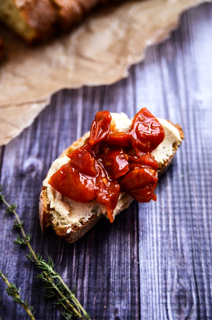 Herbed Cashew Cheese and Spicy Tomato Jam