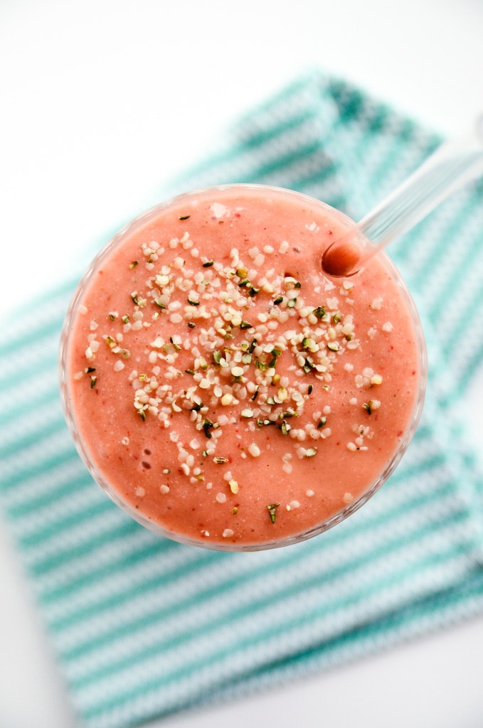 Creamy Strawberry Mango Protein Smoothie