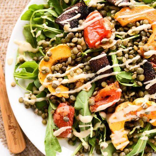 French Lentil & Roasted Vegetable Salad