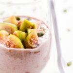 Rhubarb Buckwheat Porridge with Green Figs