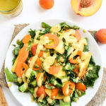 Kale & Stone Fruit Salad with Balsamic-Peach Vinaigrette