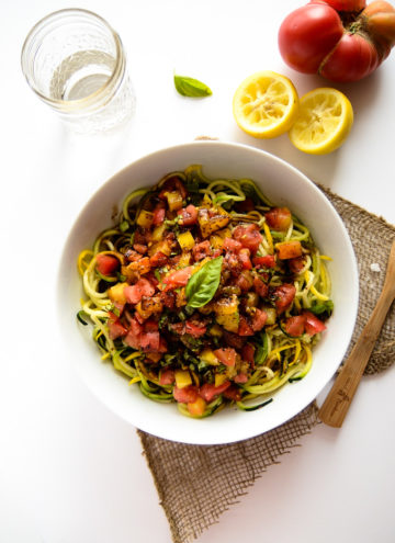 Heirloom Tomato Zucchini Pasta