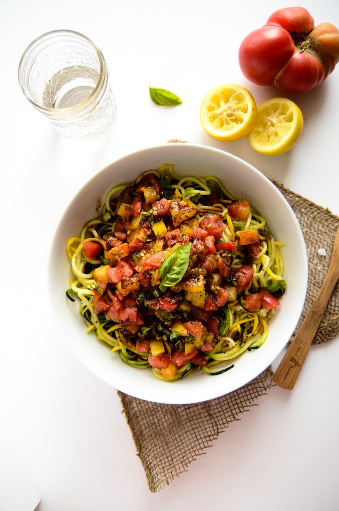 Heirloom Tomato Zucchini Pasta