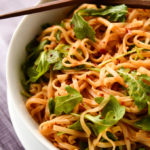 Simple Sesame + Spice Rice Noodles