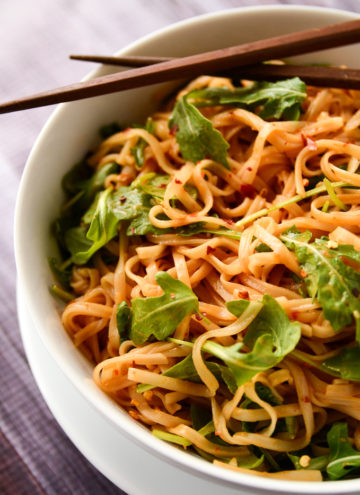 Simple Sesame and Spice Rice Noodles