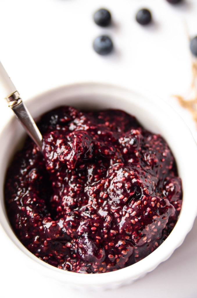 Raw Blueberry Chia Jam Thumbprint Cookies