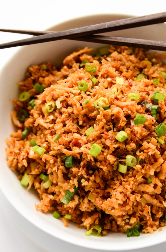 Chili Garlic Cauliflower Fried Rice