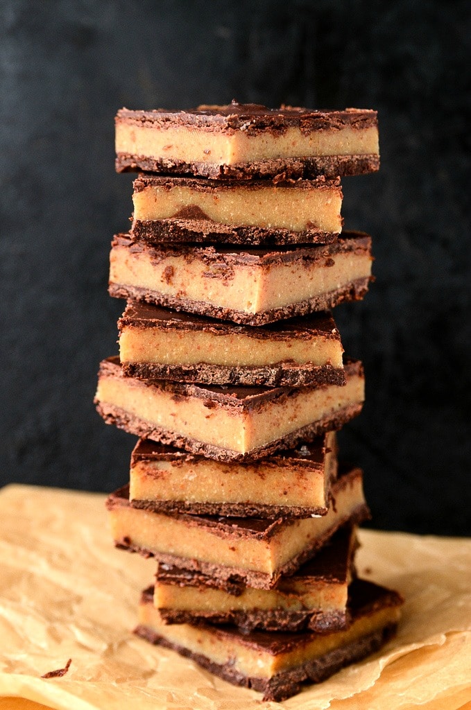 6 Ingredient Chocolate Caramel Slices Vegan GF Paleo