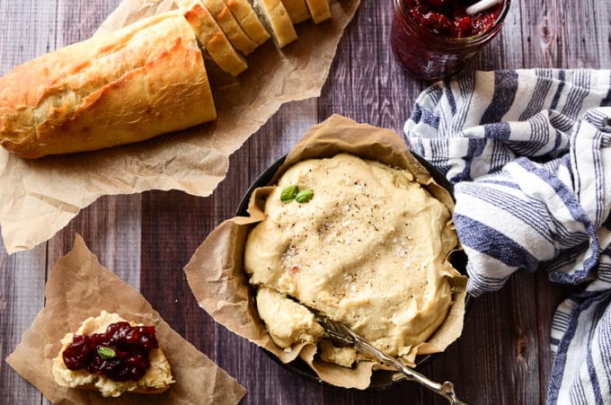 Vegan Goat Cheese with Cranberry Spread