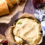 Baked Vegan "Goat Cheese" with Spiced Cranberry Spread