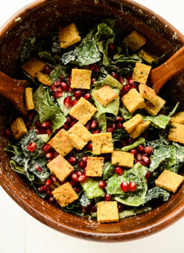 Holiday Caesar Salad with Hemp Seed Dressing | vegan, gluten-free