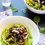 Lean Green Avocado-Spinach Pesto Pasta (vegan, gluten-free)