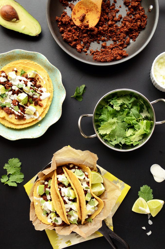 Vegan Chorizo Breakfast Tacos | by Blissful Basil