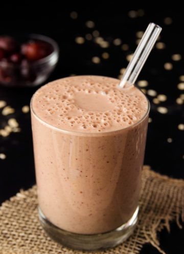 Cherry, Oat & Almond Butter Smoothie (vegan, gf)