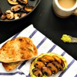 Smashed Avocado and Sauteed Mushroom Toast