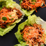 BBQ Lentil Lettuce Wraps with Tangy Slaw (vegan, gf)