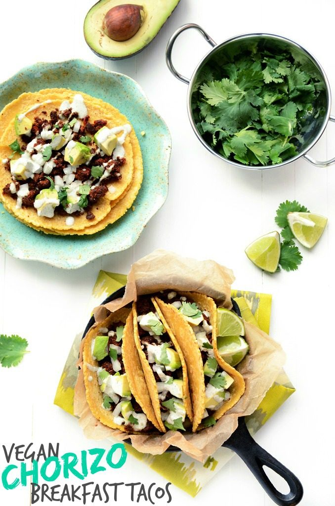 Vegan Chorizo Breakfast Tacos | by Blissful Basil