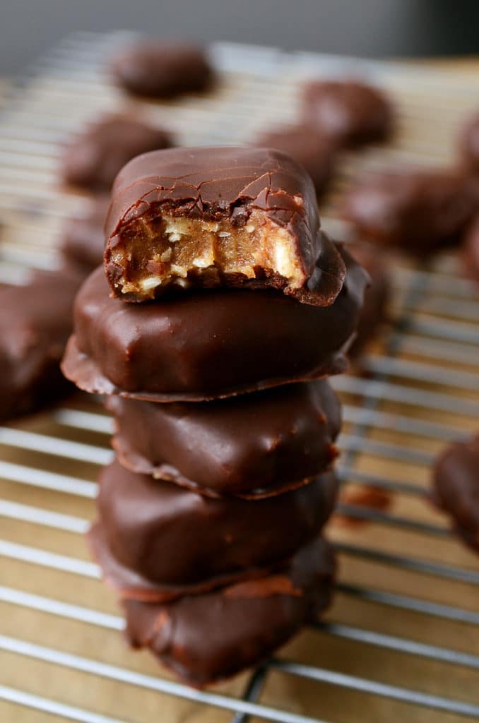 Chocolate-Covered Caramel Coconut Bars