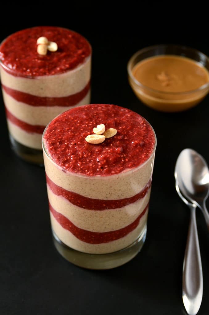 Peanut Butter & Jelly Chia Pudding