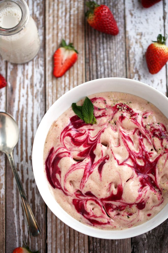 Strawberry Swirl Breakfast Ice Cream