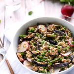 Spring Farro Salad with Roasted Garlic Vinaigrette