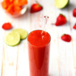 Glowing Strawberry Papaya Smoothie