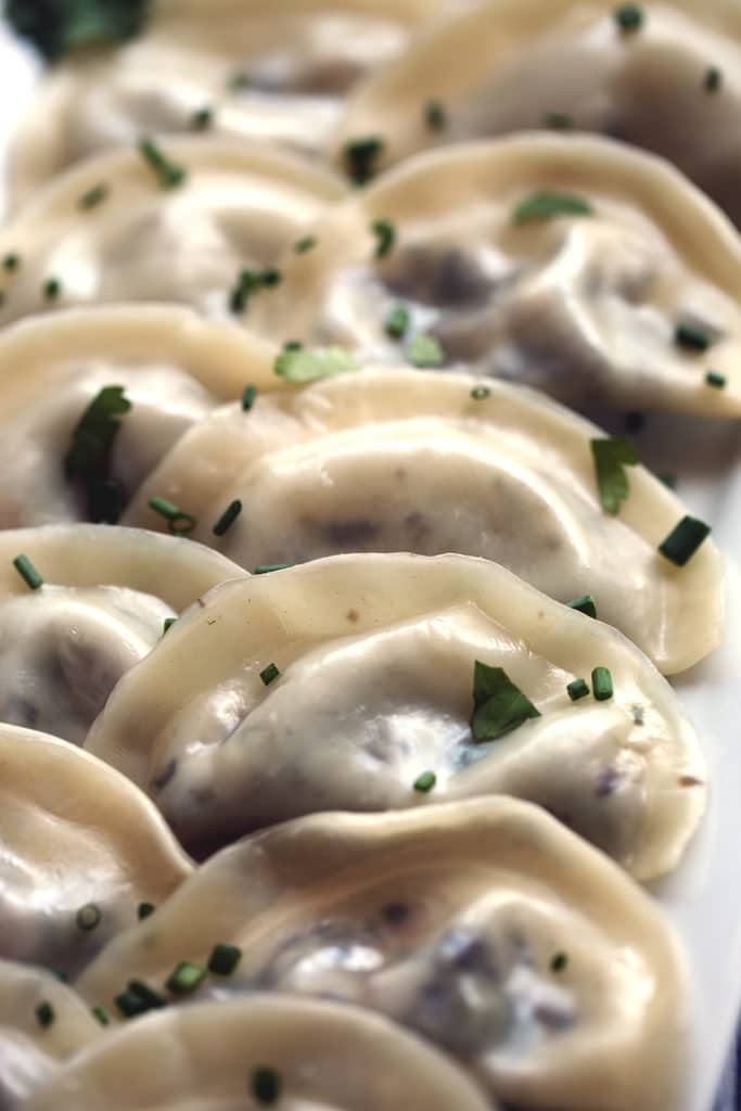 Shiitake and Oyster Mushroom Dumplings