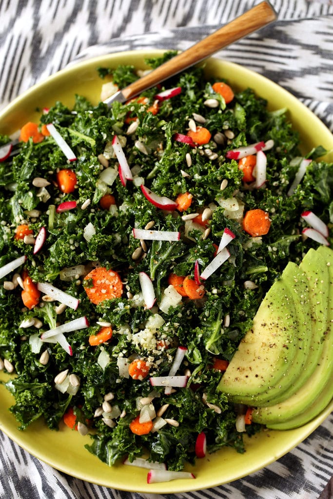 5-Step Raw Kale Salad fromKathy Patalsky's Happy Healthy Vegan Kitchen