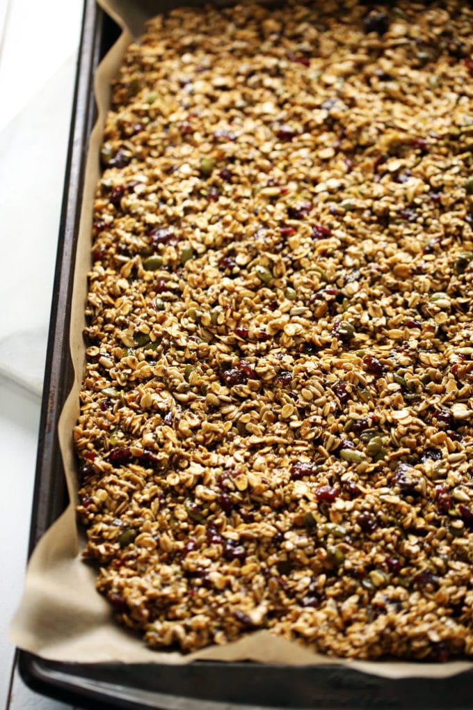 Dried Cherry, Sunflower Butter & Buckwheat Granola | Nut-Free, Gluten-Free, Vegan