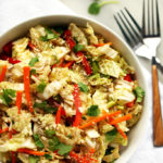 Napa Cabbage Salad with Sweet Tamari-Sesame Dressing | A crisp, refreshing, and addictive salad with a crunch of refreshing veggies!