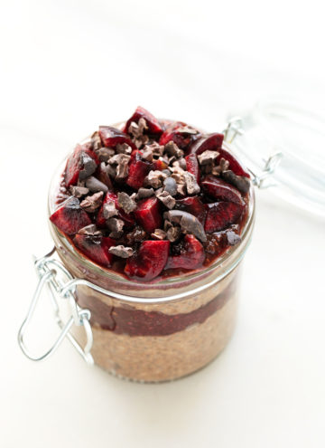 Chocolate Cherry Chia Pudding Parfaits