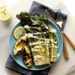 Grilled Avocado & Romaine Caesar Salad (vegan, gf)