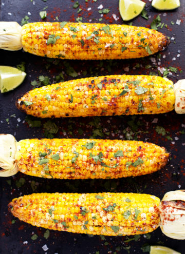 Grilled Cilantro, Lime, and Smoked Paprika Corn on the Cob