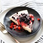 No-Bake Vegan Strawberry & Blueberry Swirl Cheesecake