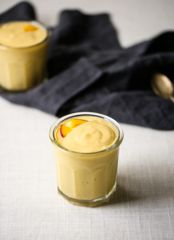 Vegan Mango Creamsicle Smoothie | A cold and creamy summer treat made from whole, plant-based foods.