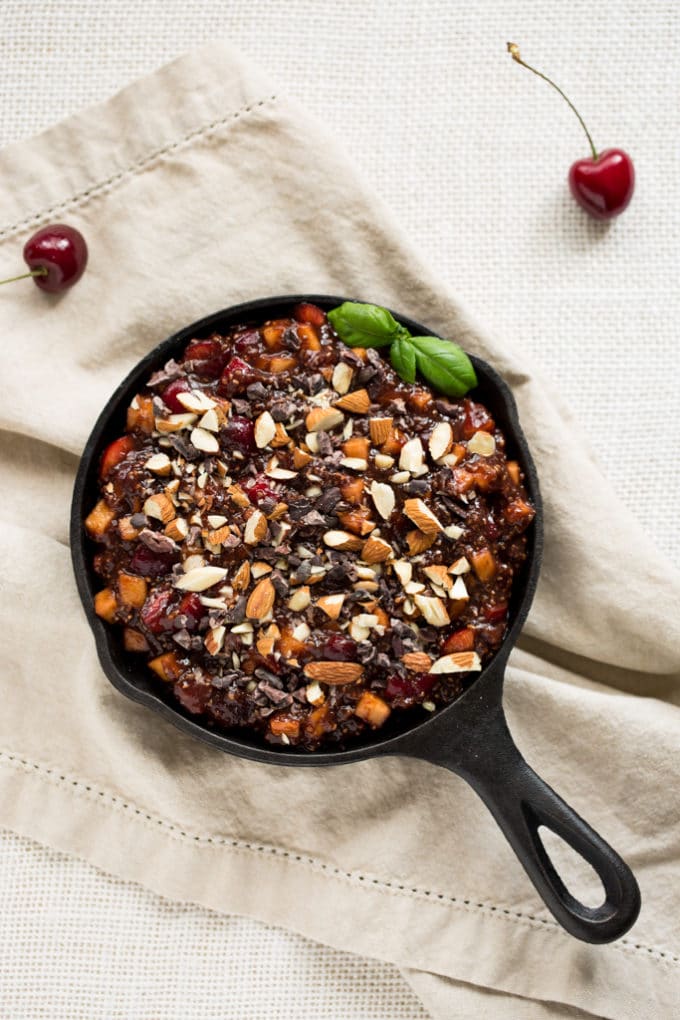 Raw Cherry Pie Breakfast Bowl | vegan, gluten-free, grain-free