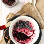 Summertime Breakfast Bowl with Black Currant Compote