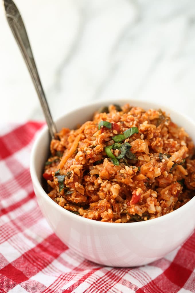 Vegan Italian-Style Cauliflower Rice