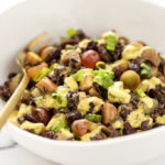 Black Rice Crunch Salad with Creamy Curried Cashew Dressing (vegan, gf)